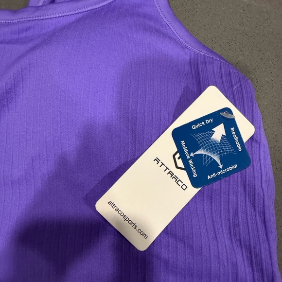 Women's Purple Racerback Tank Top - Picture 7 of 10